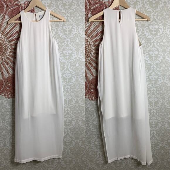 5/$30 Anthropologie Addison Sheer Hem Side Slit Dress - Picture 2 of 7